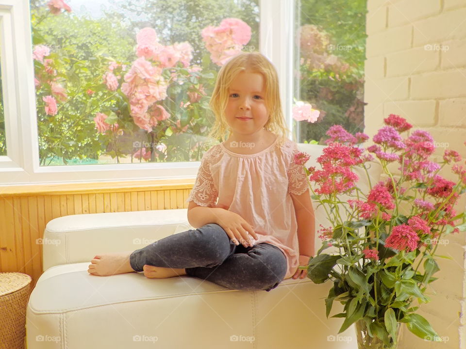 Portrait of smiling little girl