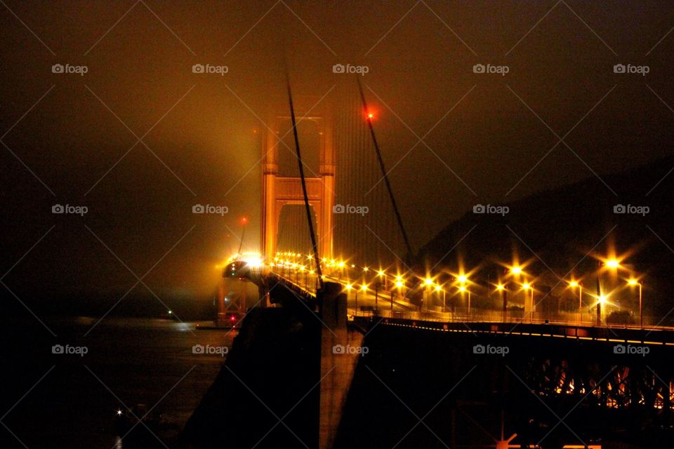The Golden Gate by night, San Francisco