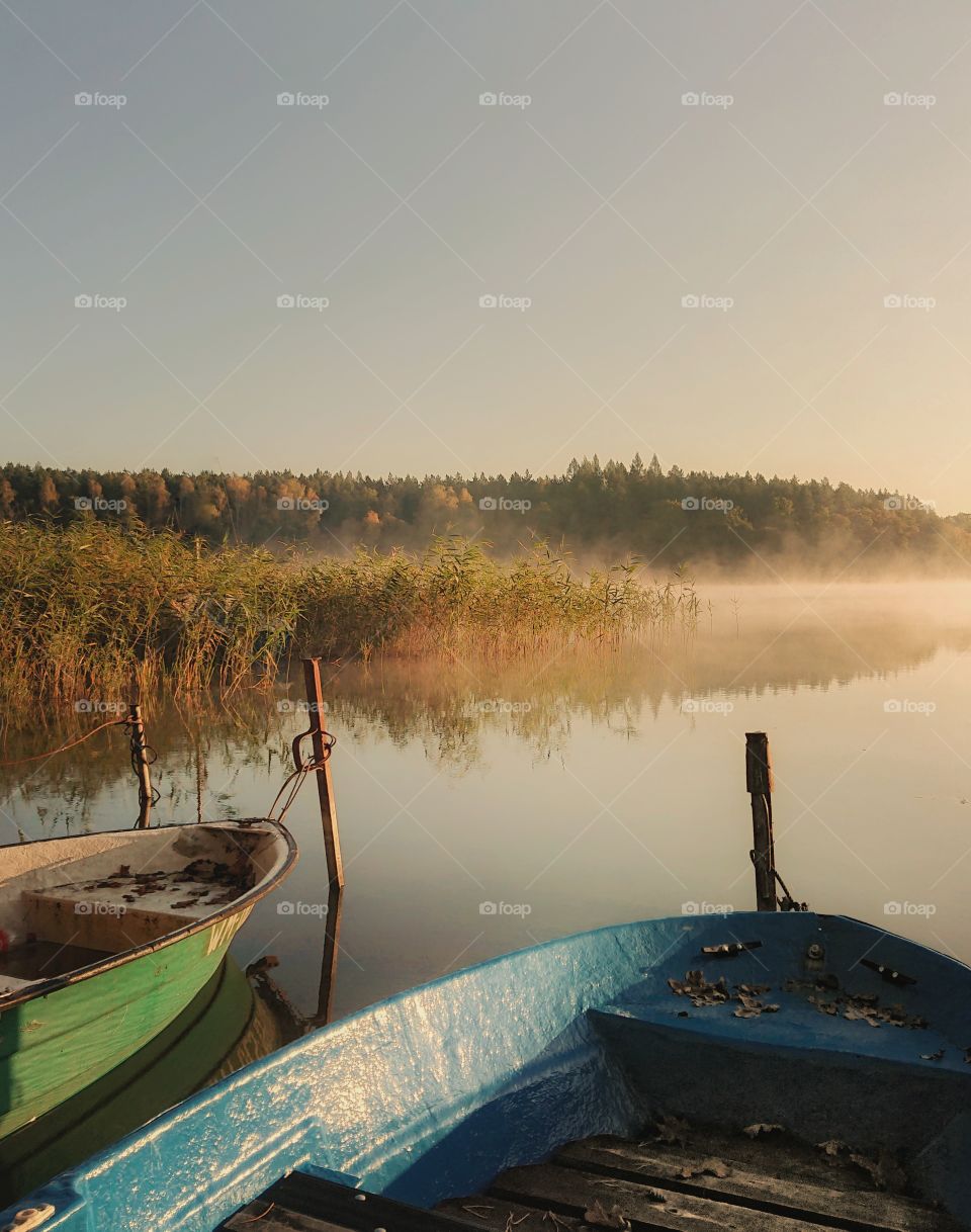 Morning. Wadag Lake, Poland