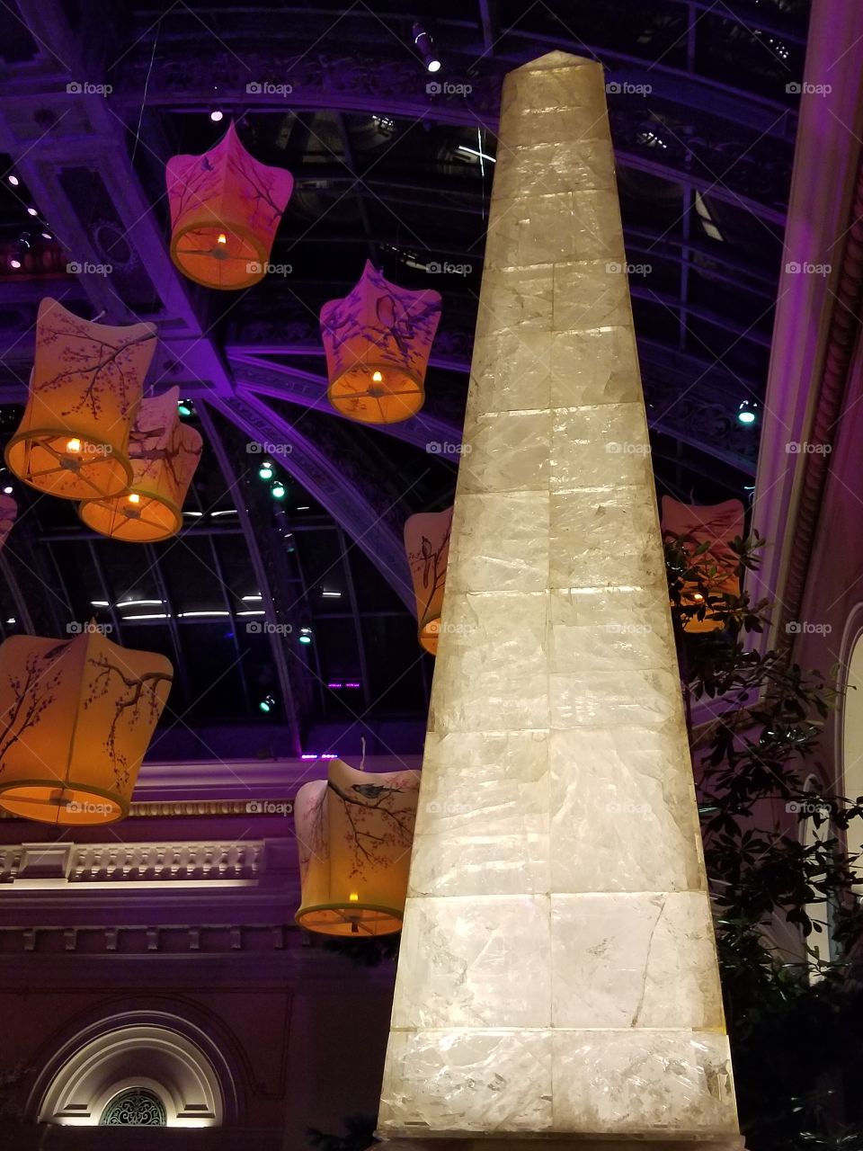 inside the Bellagio hotel arboretum in Las Vegas