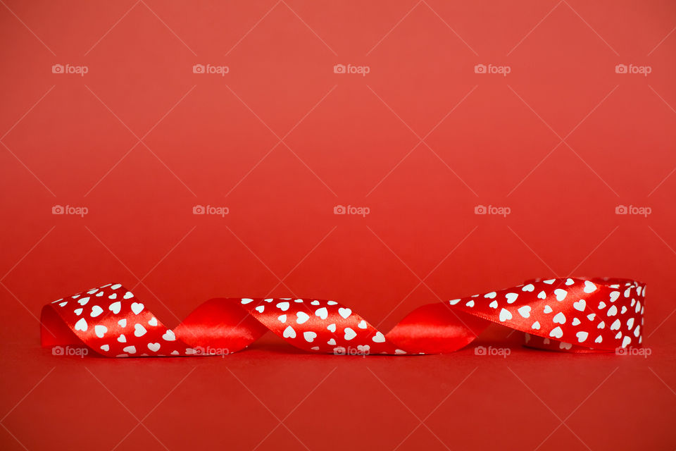 Ribbon with red background