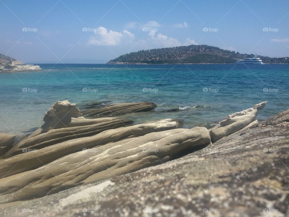 Beach,sand and sea in Greece