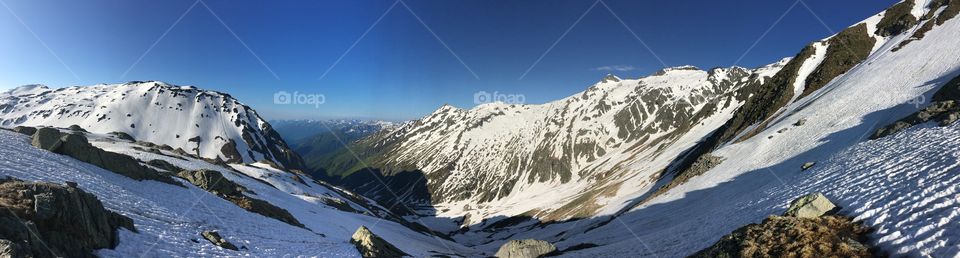 Panorama Piz Valdraus (3096 m) e Piz Gaglianera (3121 m)