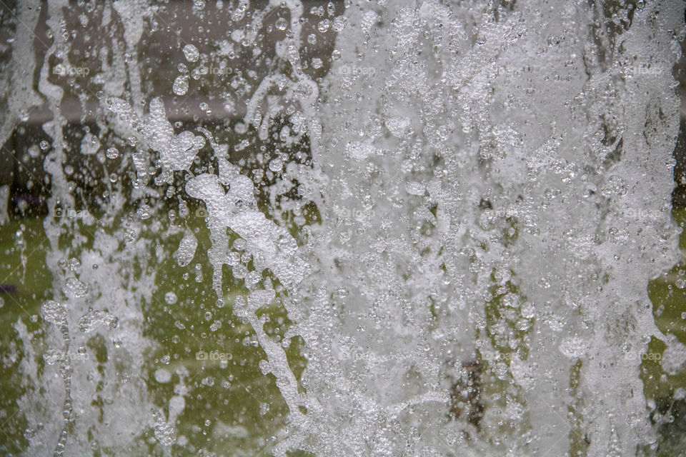 Water droplets in a fountain 