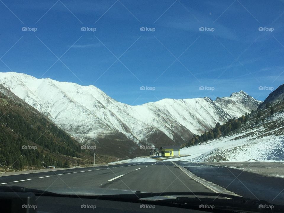 Snow in the alps