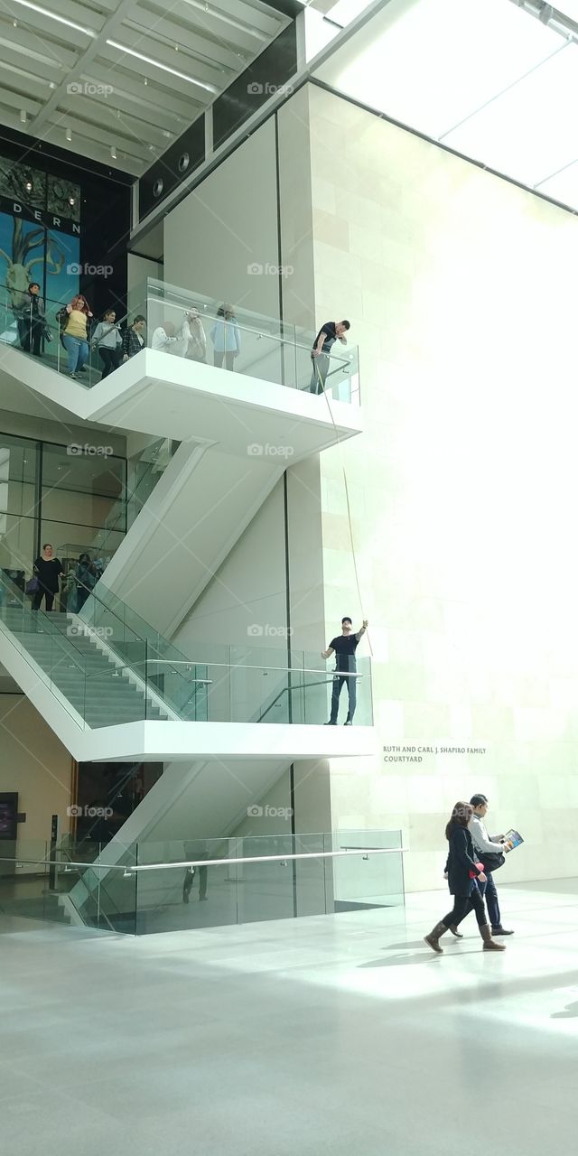 Measuring the stairway art the MFA