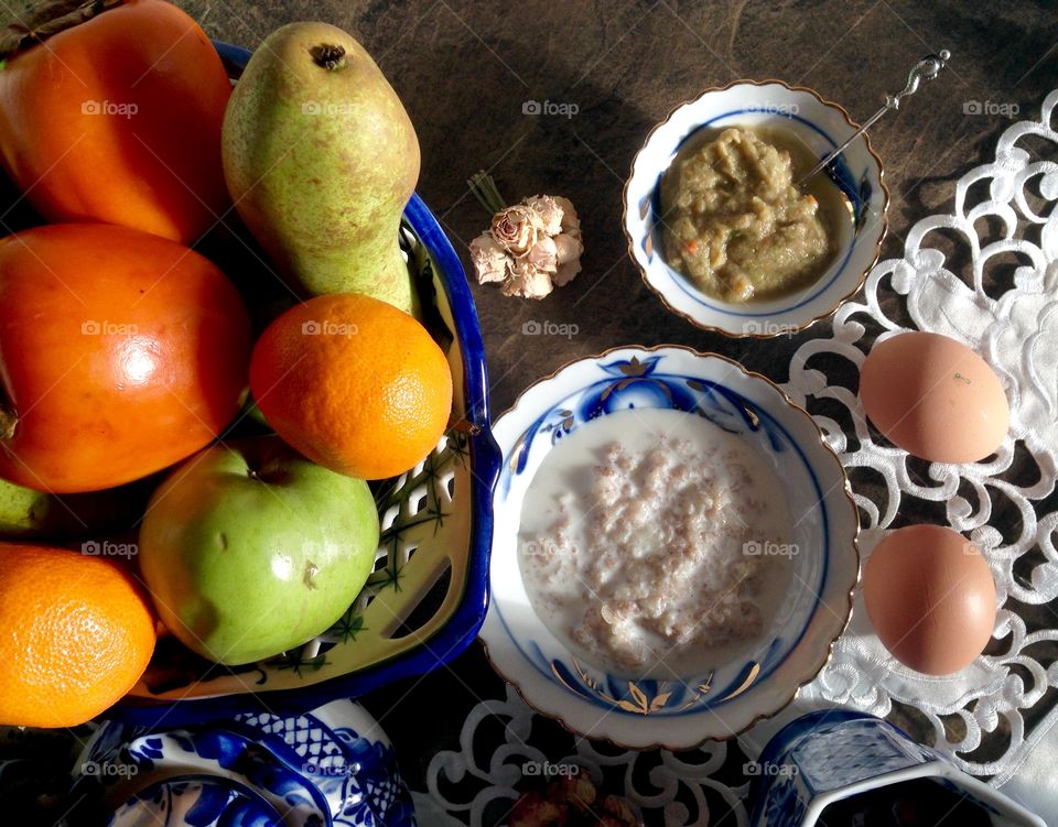 Breakfast close up