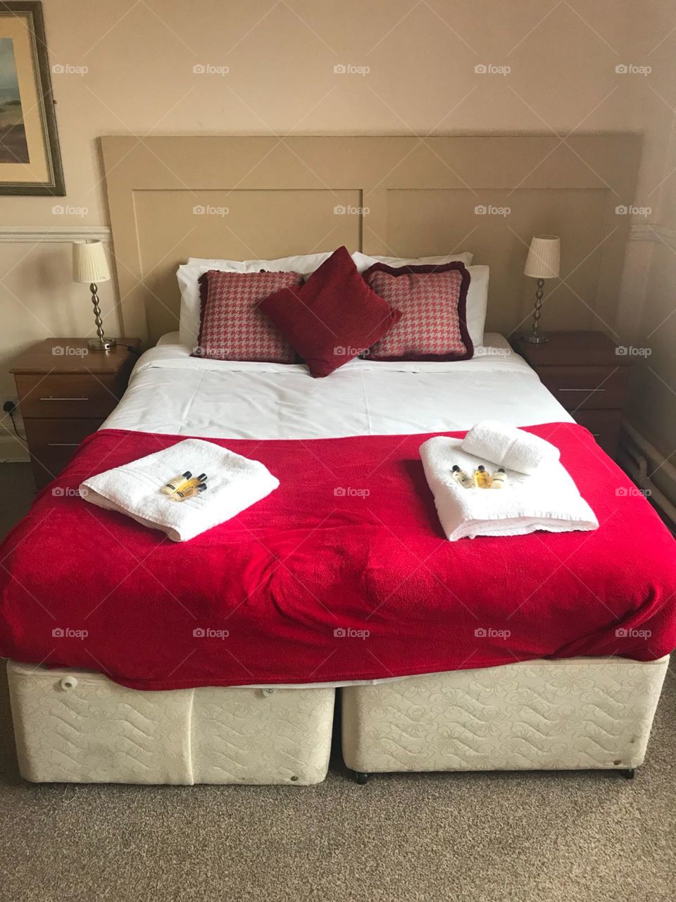 A hotel bed made in Leeds