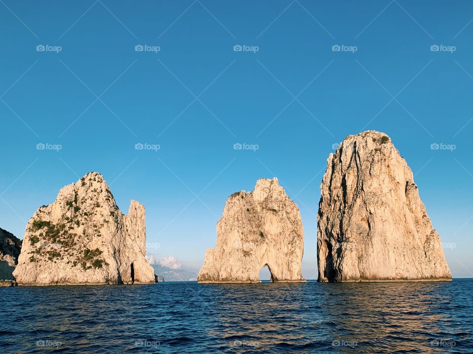 On a boat in Capri, Italy