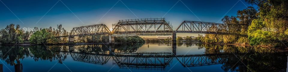 Scenic view of bridge over river