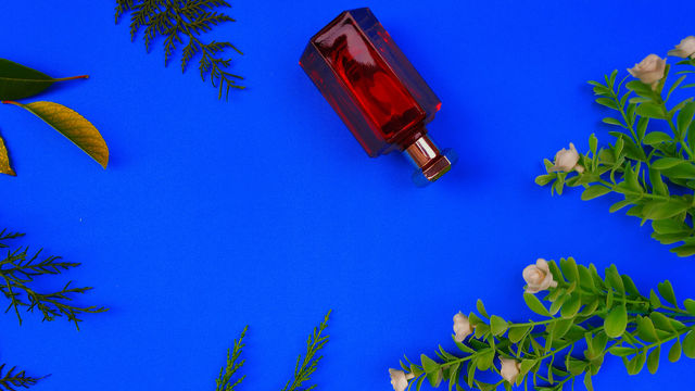 parfume flat lay