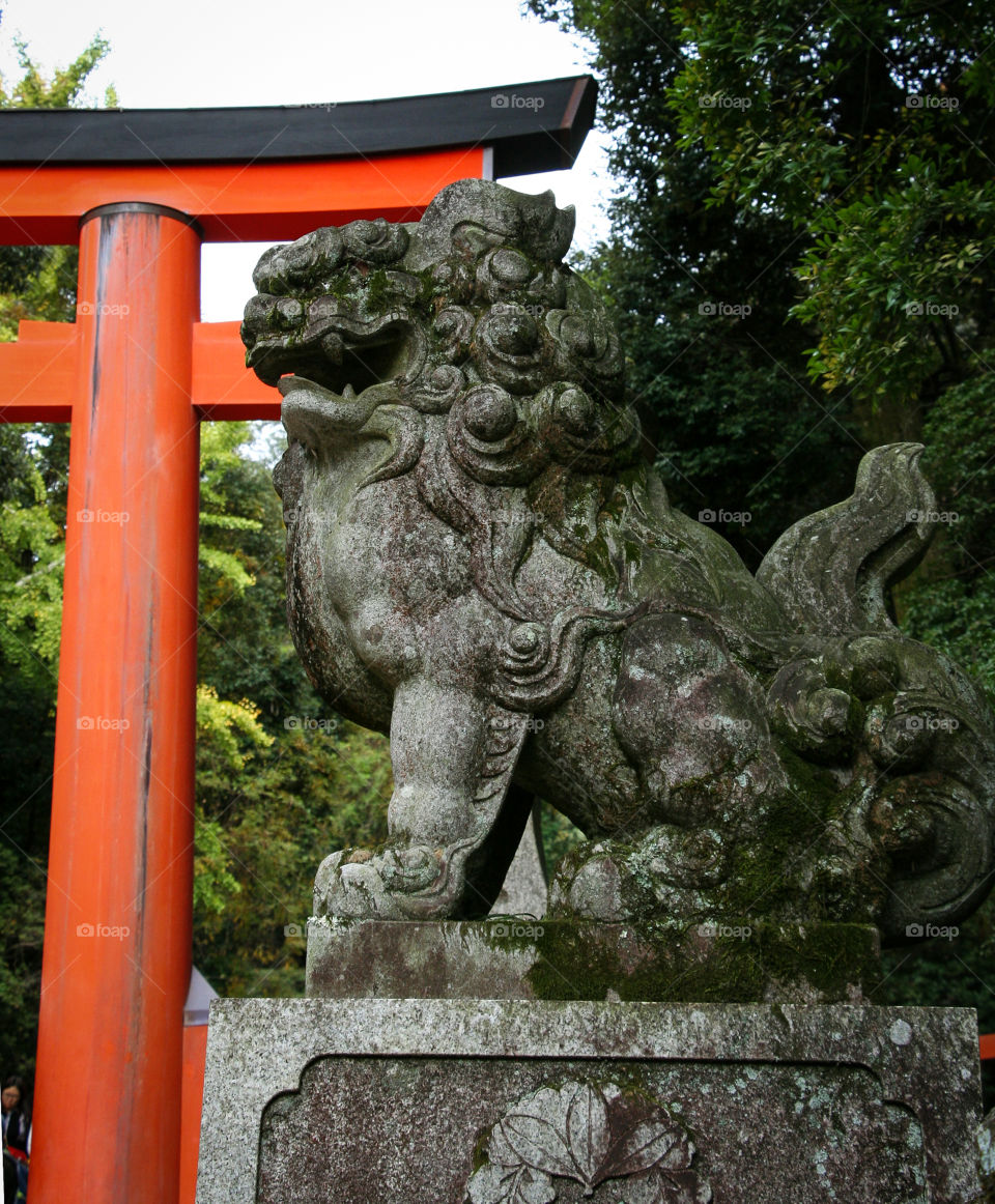 Komainu in Nara, Japan