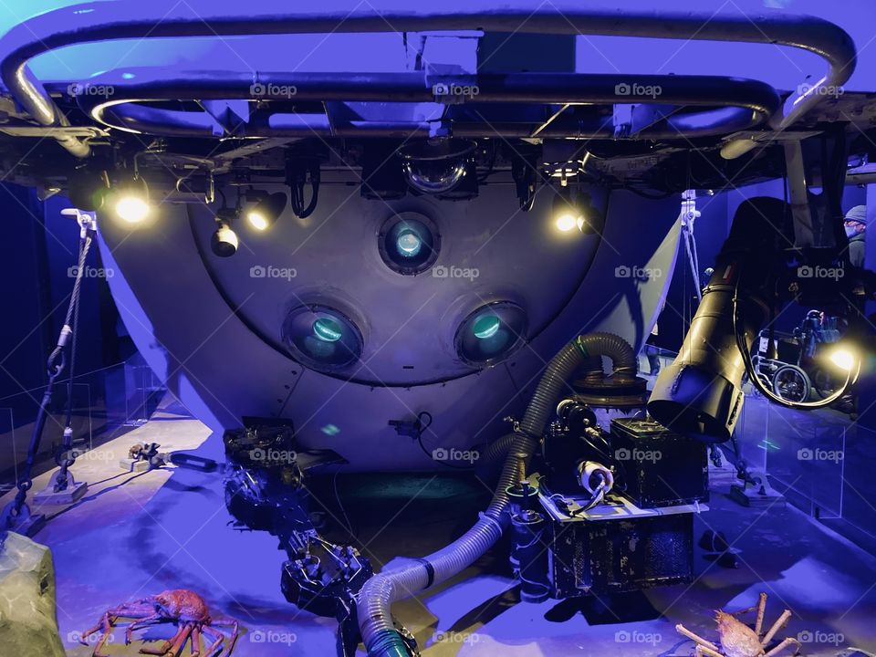 Deep sea submarine on display 