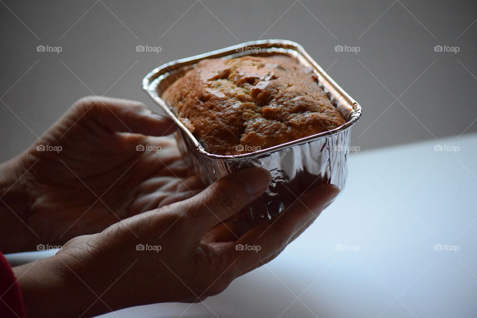 Banana bread on hand