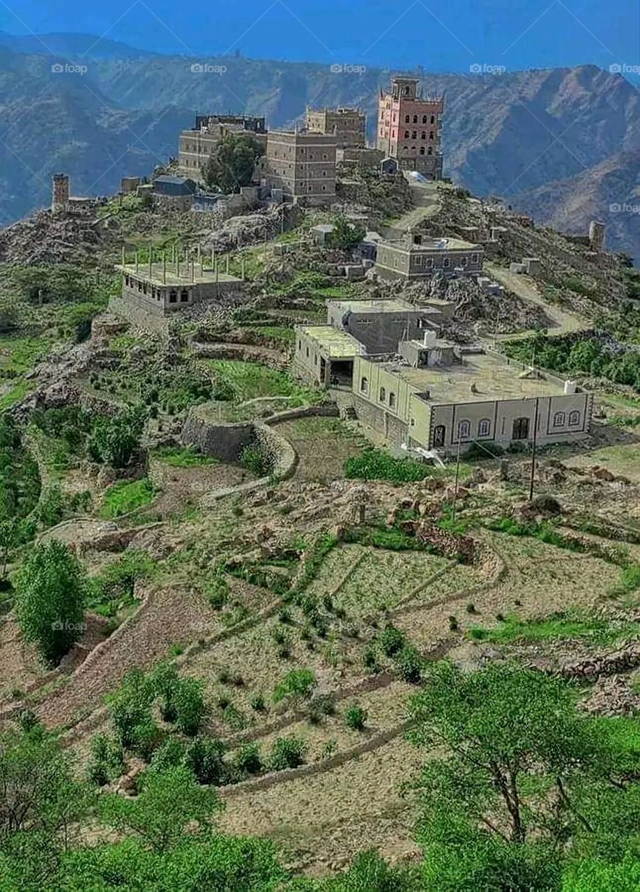 Glory be to God, the magnificent and picturesque view and the natural green trees are a view that is nothing more wonderful than it