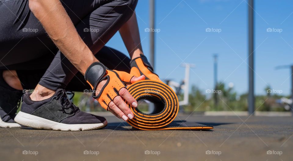 sportive woman working out