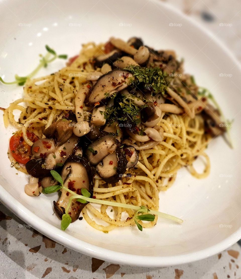 Aglio Olio Mushrooms