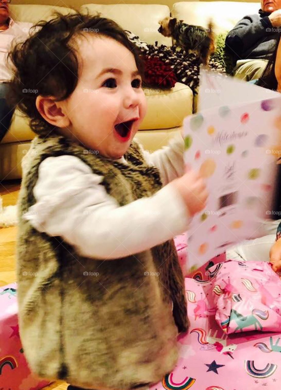 First birthday card surprise 