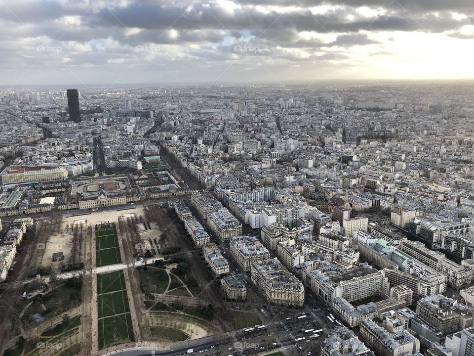 Eiffel tower view of Paris 