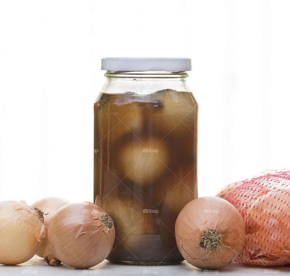 Jar of pickled onions