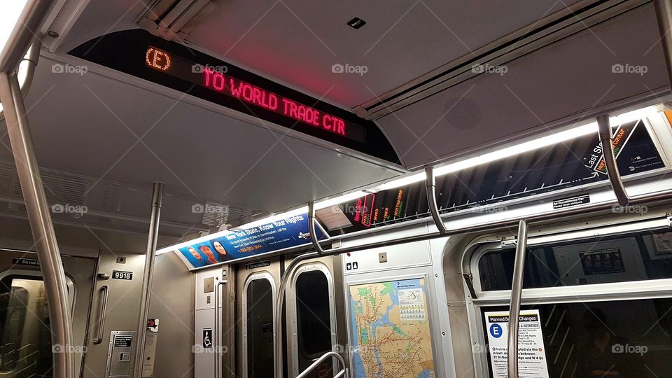 NYC subway on it's way to WTC
