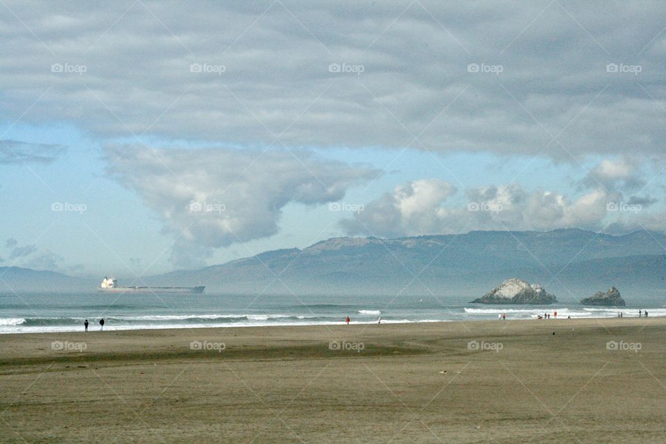 on the beach, daytime 