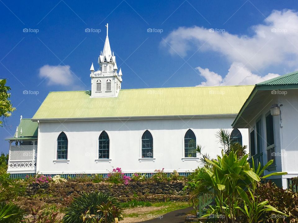 Painted church Hawaii 