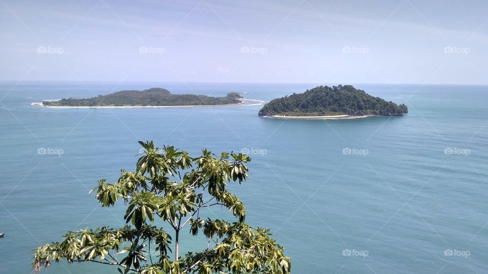 View of the island from a cliff