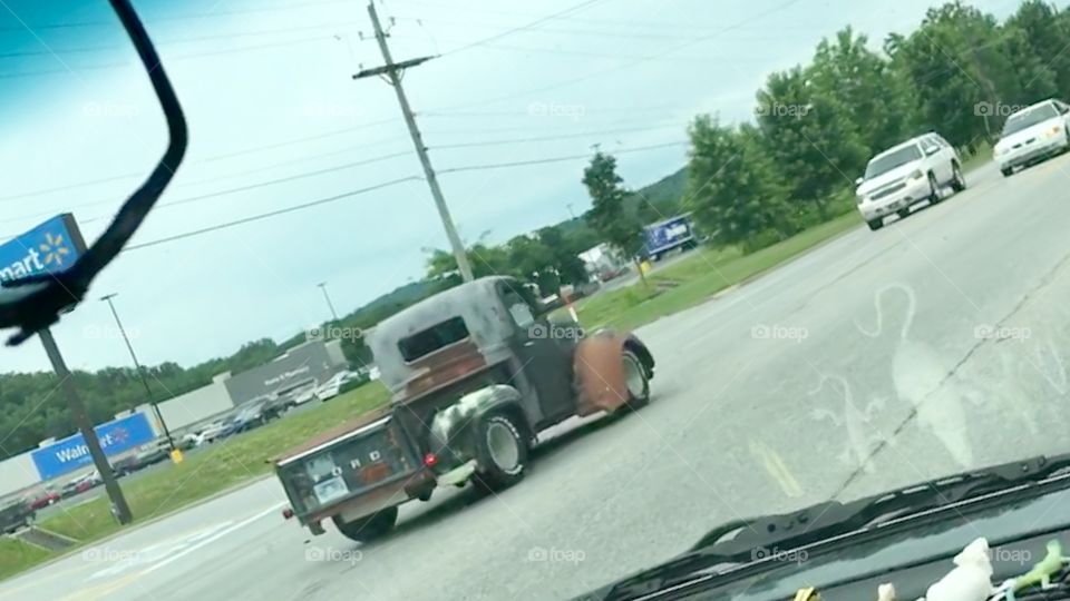 Broom Broom! This old truck still rolling down the road here in Fayetteville. Beautiful day for a drive.