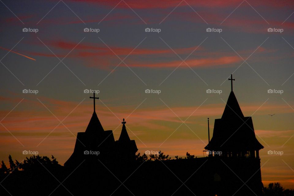 Sunset church 