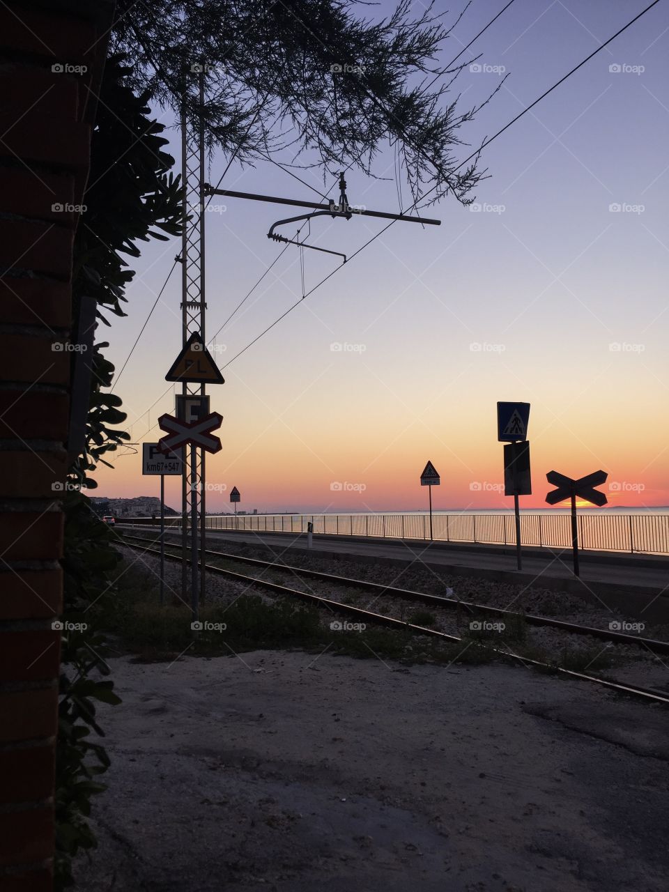 Rails sunset