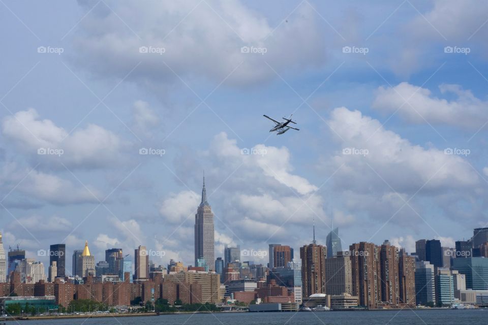 The Manhattan Skyline as viewed from  Williamsburg,,Brooklyn, New York City.
