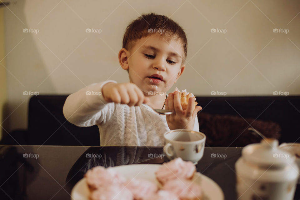 tea with cakes