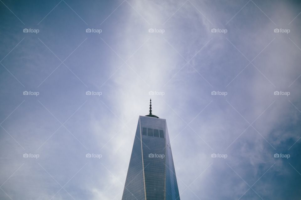 1 World Trade Center WTC Sky Scraper Blue Sky Architecture