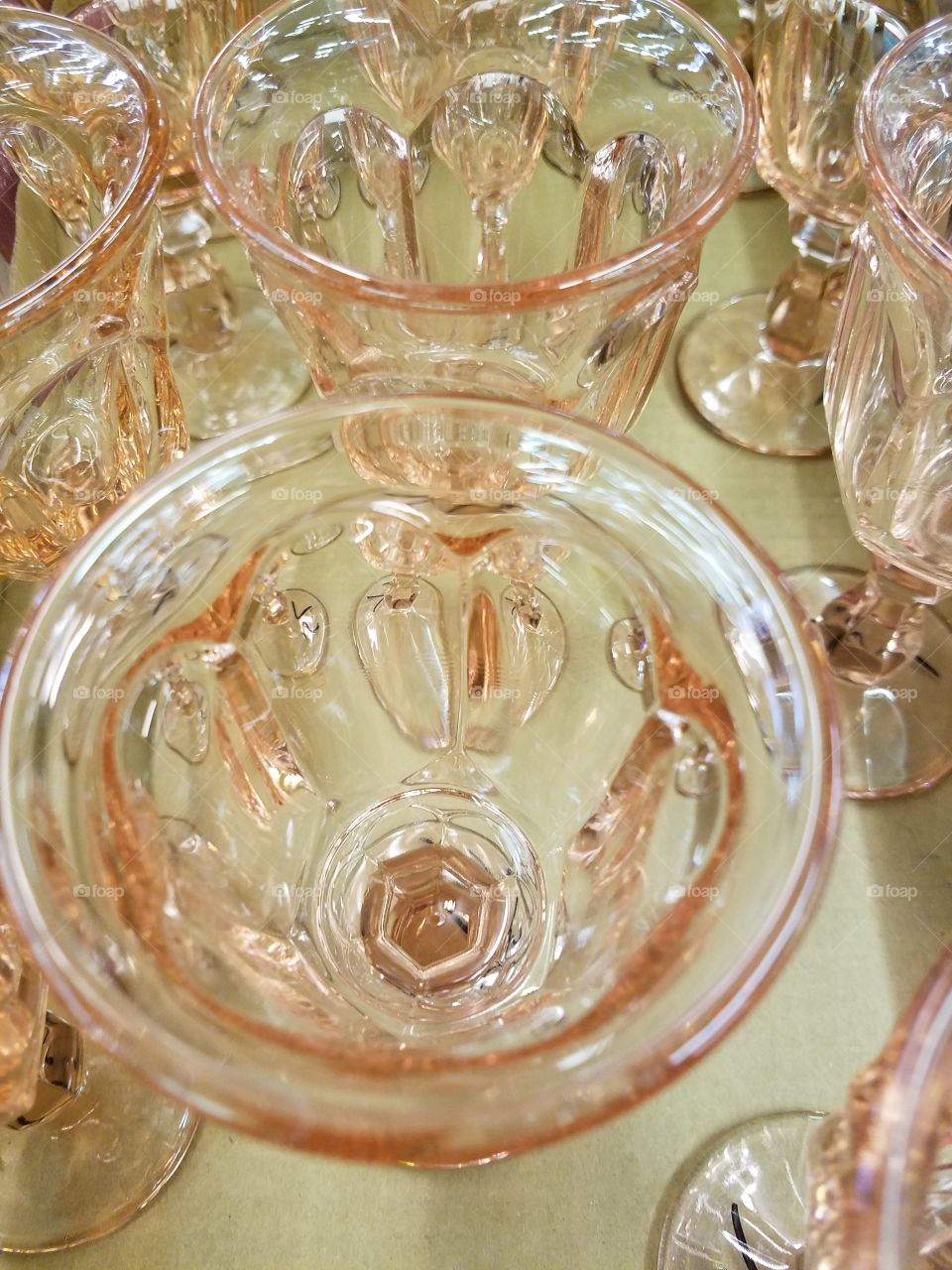 pink depression glassware glasses