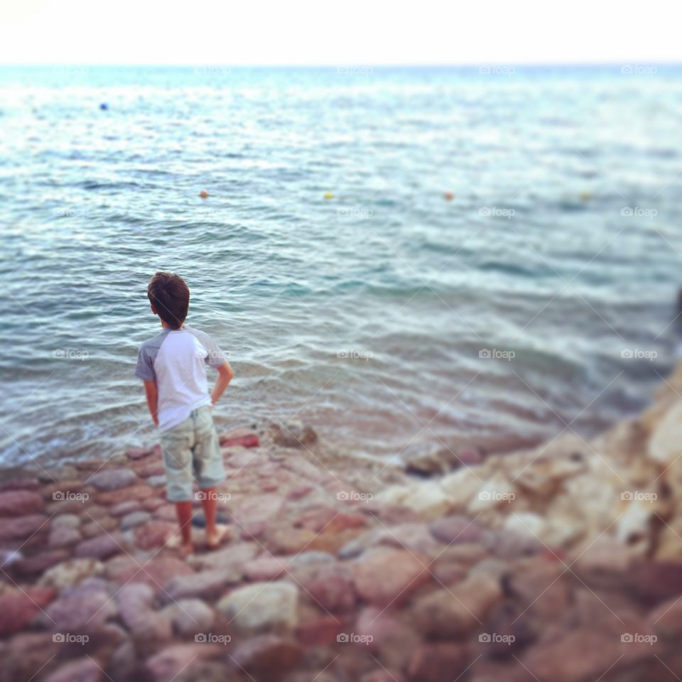 Boy and sea