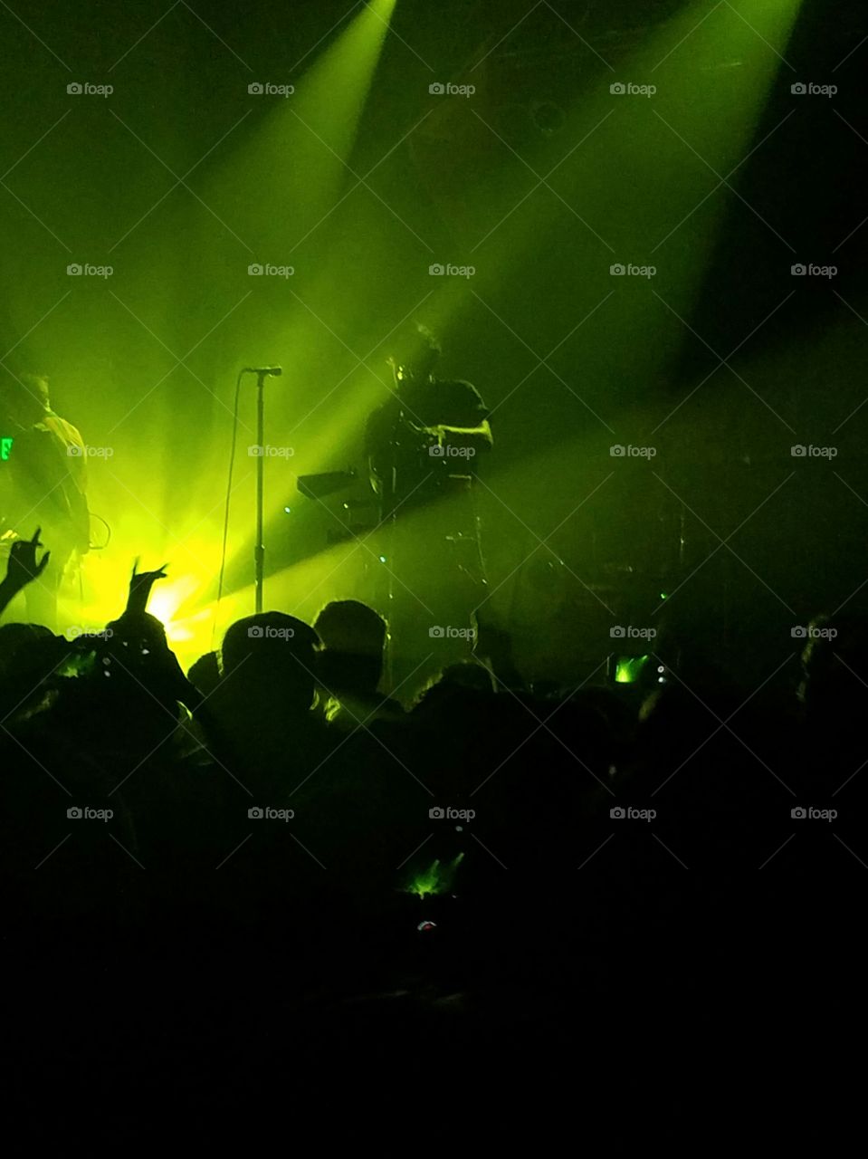 Green Lit Concert Photo