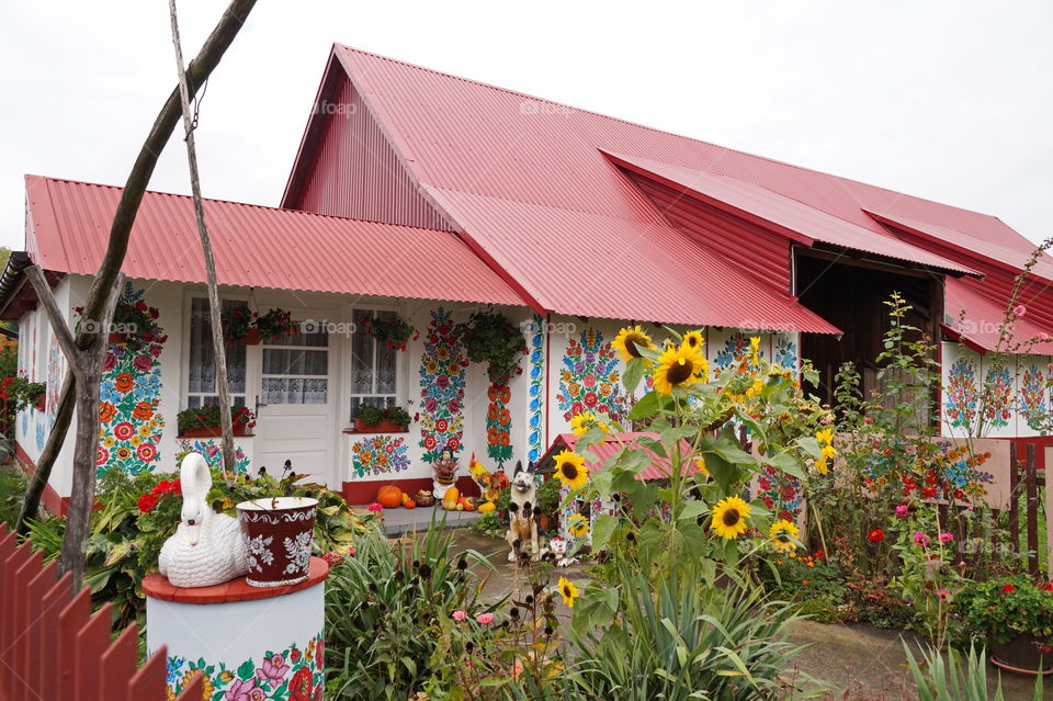 Country house in flowers