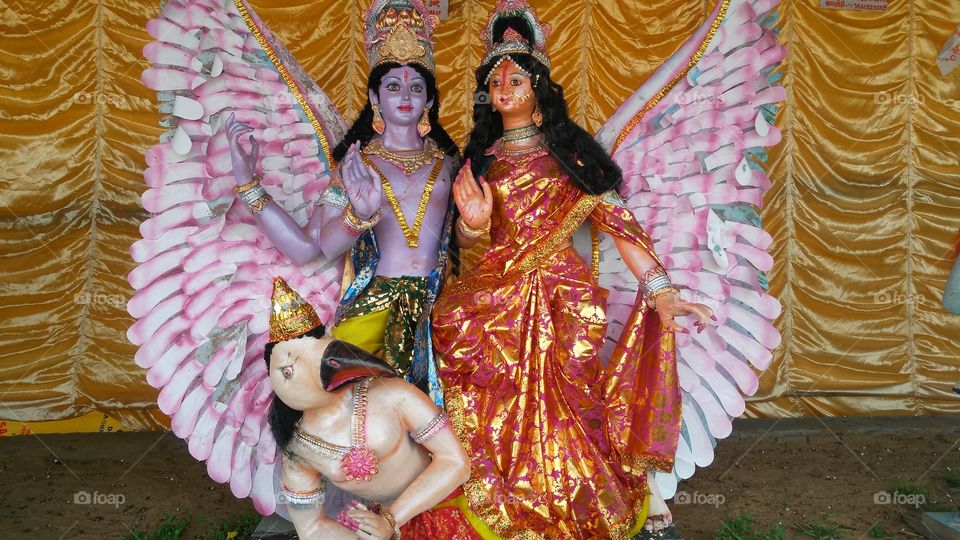 The idol of Lord Vishnu which is worshiped in Indian countries.