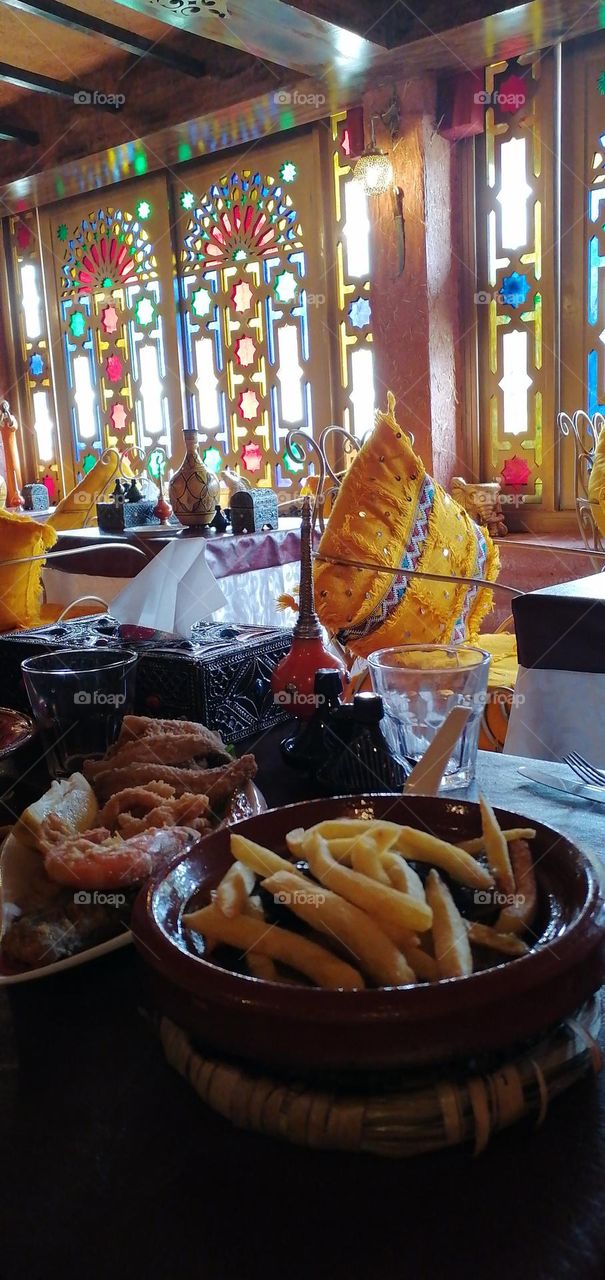 Tajin in a traditional berber restaurant