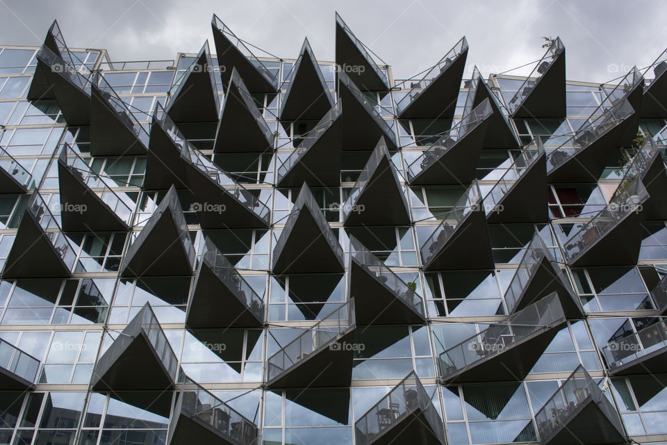 Triangular balconies