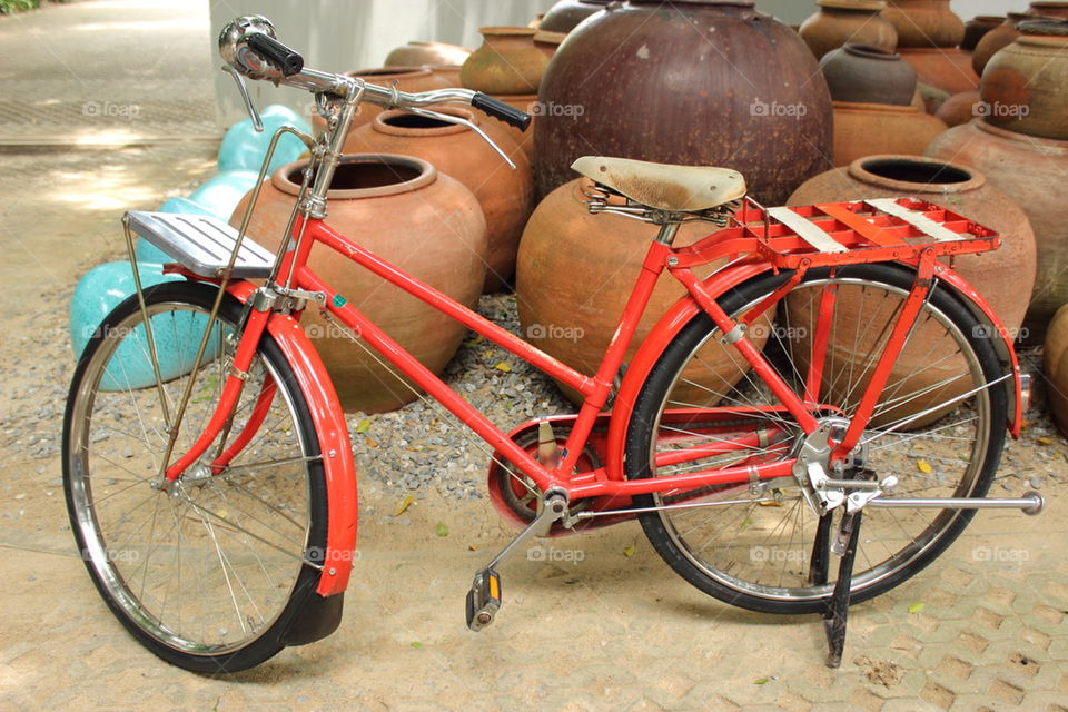 the old red bicycle