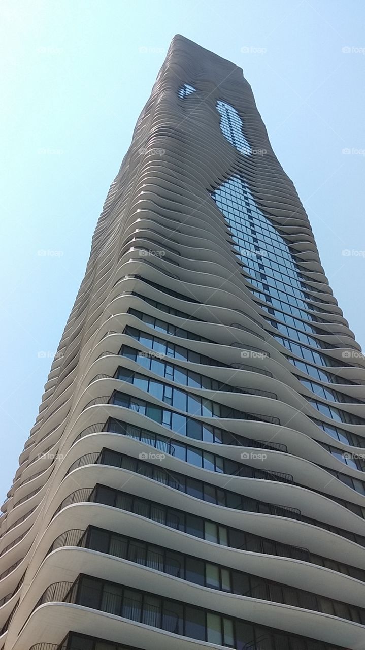 Radisson Blu Hotel skyscraper in Chicago City