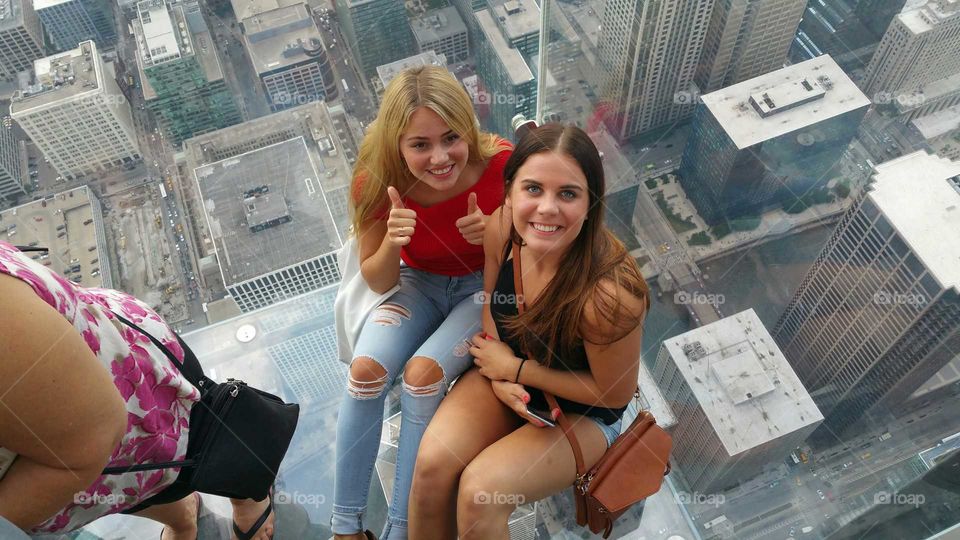 Top of Willis Tower in Chicago, IL