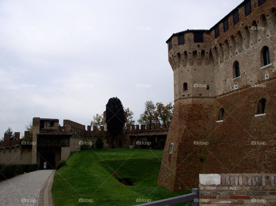 castle ancient medieval walls by ollicres