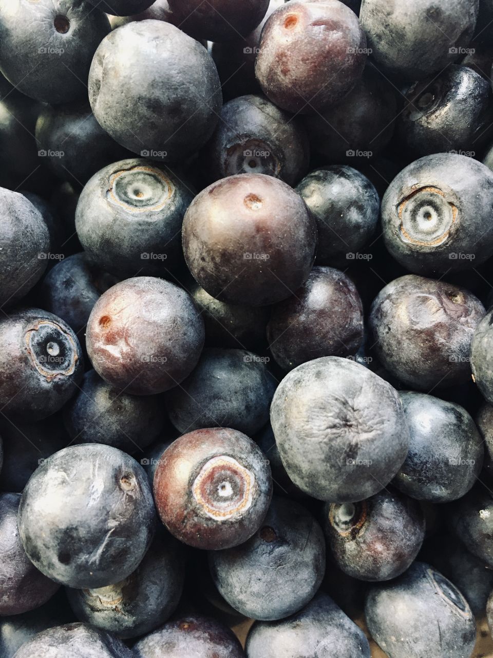 Fresh blueberries from a local street market in Portugal. 