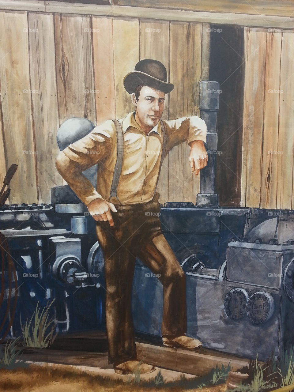 life size painting on wall