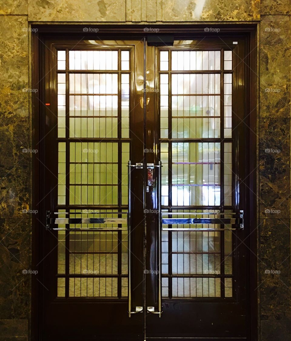 Internal glass panel doors