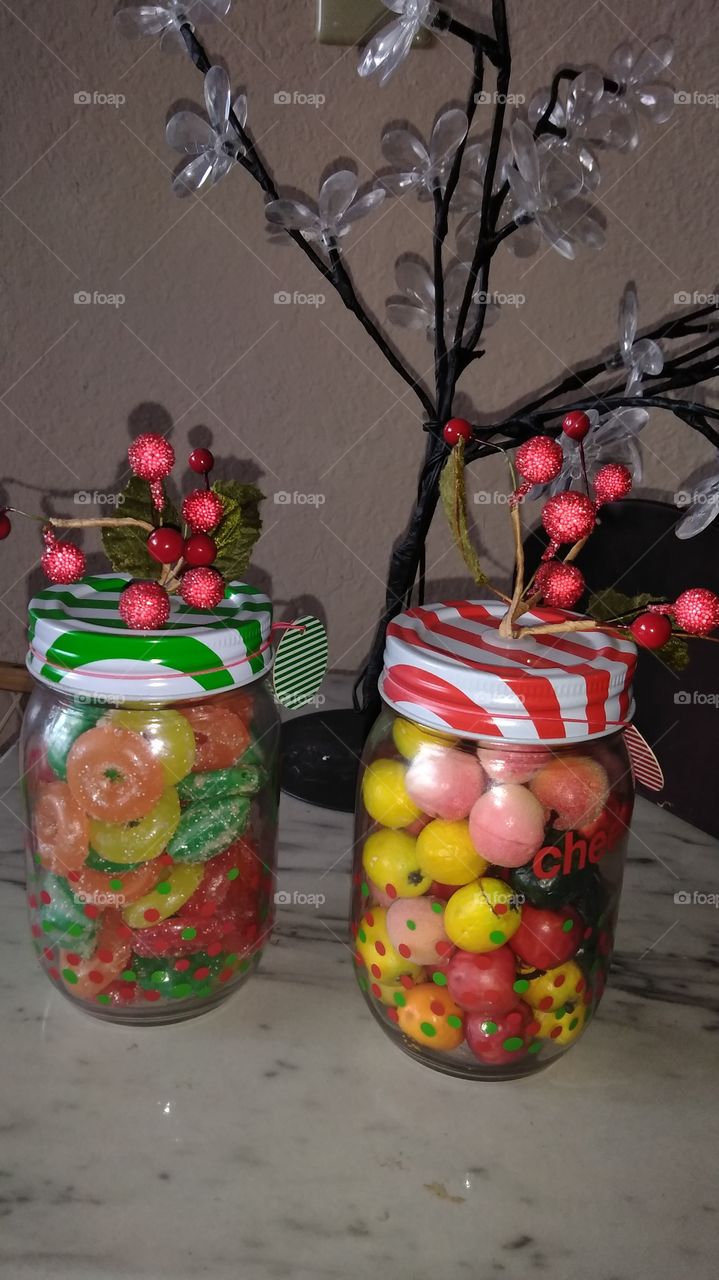 Colorful Candy Jars