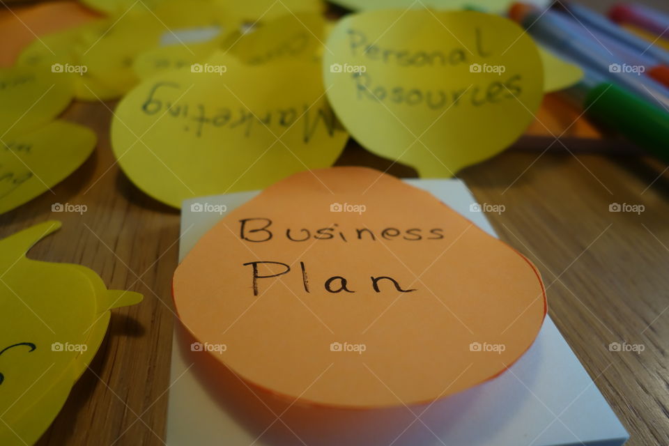 Creating a business plan requires many notes😀